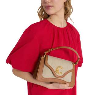 Coccinelle C-Me Canvas Small Natural/Cuir E1SUA180201_552 2