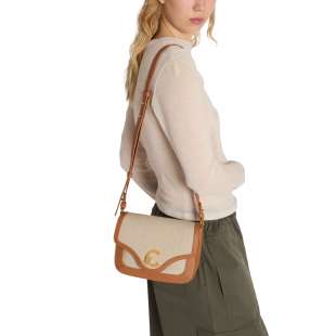 Coccinelle C-Me Canvas Small Natural/Cuir E1SUA150101_552 2