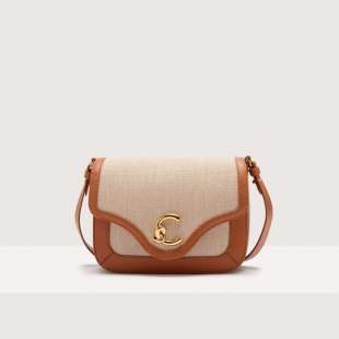 Coccinelle C-Me Canvas Small Natural/Cuir E1SUA150101_552