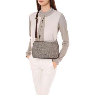 Borbonese Tracollina Small in Jet OP Naturale/Marrone 934448X96W45 2