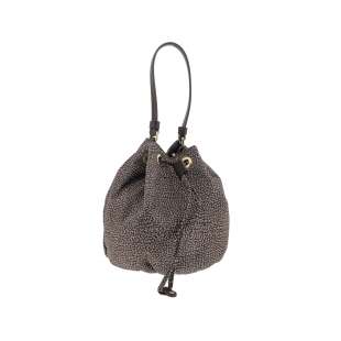 Borbonese Secchiello Small di Nylon Riciclato OP Fango/Testa Moro 934441I15 228