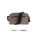 Borbonese Borsa Tracolla Small di Nylon Riciclato OP Naturale/Nero 934115I15 X11