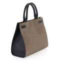 Borbonese Shopping Bag Out Of Office Medium OP Naturale/Nero 924641AG2311