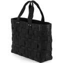 Borbonese Shopping Bag di Nylon Intrecciato Strapcycle Large Nero 924522H27100