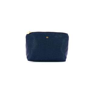 Borbonese Medium Beauty Case made of Recycled Nylon Blue 932029I15891