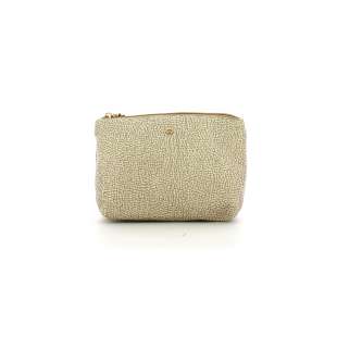 Borbonese Medium Beauty Case made of Recycled Nylon Sabbia 932029I15C75