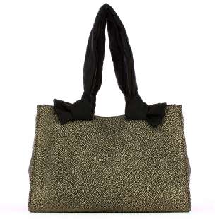 Borbonese Lover Large Op Naturale/Nero 933495AJ0X11