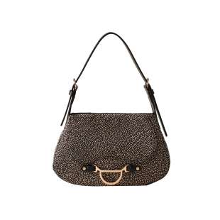 Borbonese Hobo Capri Mini OP Natural/Black 923403I15X11