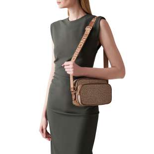 Borbonese Camera Case Small Beige/Marrone 934134I15994 2
