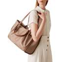 Borbonese Shopper New Orbit Large Beige/Marrone 924177AH1994