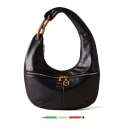 Borbonese Hobo Bag Infinite Medium Nero/OP Naturale 913941AR1X80