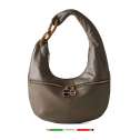 Borbonese Hobo Bag Infinite Medium Clay/Grey/OP Naturale 913941AR1Z76