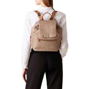 Borbonese Zaino Eco Line Medium Beige/Marrone 934486I15994 2