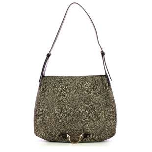 Borbonese Hobo Media OP Naturale/Nero 923400I15X11