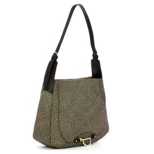 Borbonese Hobo Media OP Naturale/Nero 923400I15X11 2