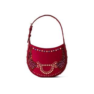 Borbonese Mini Hobo Bag 110 Swarovski Borgogna 923047AT3Z59