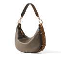 Borbonese Hobo Bag Oyster Small Clay Grey/OP Naturale 923737AR1Z76