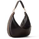 Borbonese Hobo Bag Oyster Medium Nero/Clay Grey 923738AR1Z79