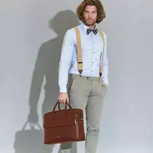 The Bridge Briefcase Williamsburg 06142701 Cuoio/Rutenio 2