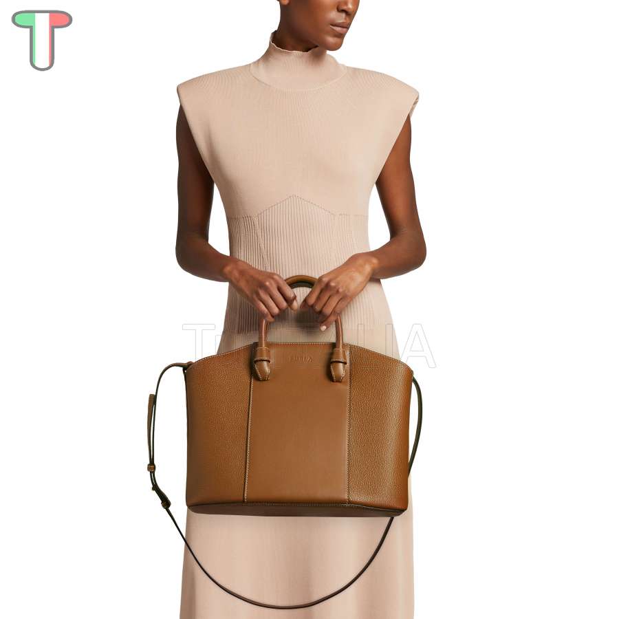 Furla Leather Miastella Cognac H in Brown Womens Bags Shoulder bags 