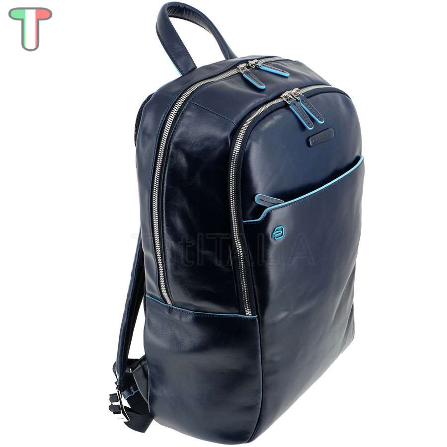 Piquadro blue square backpack sale