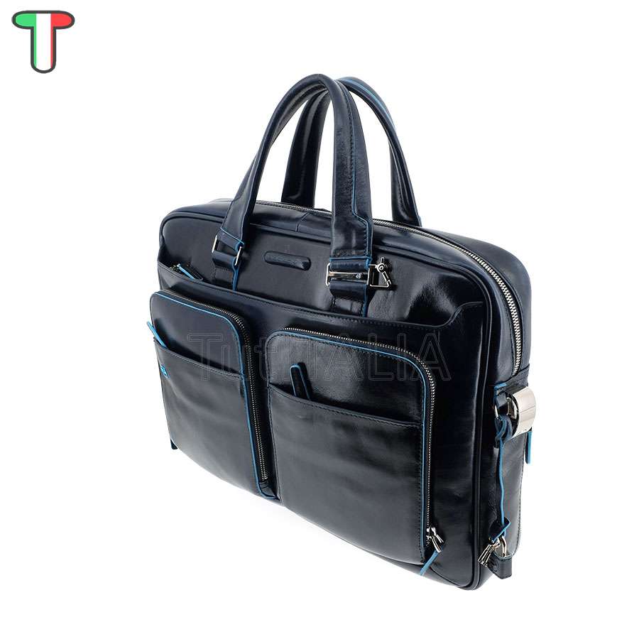 Piquadro CA2849B2 / BLU2 Blue Square men's bag | TutITALIA