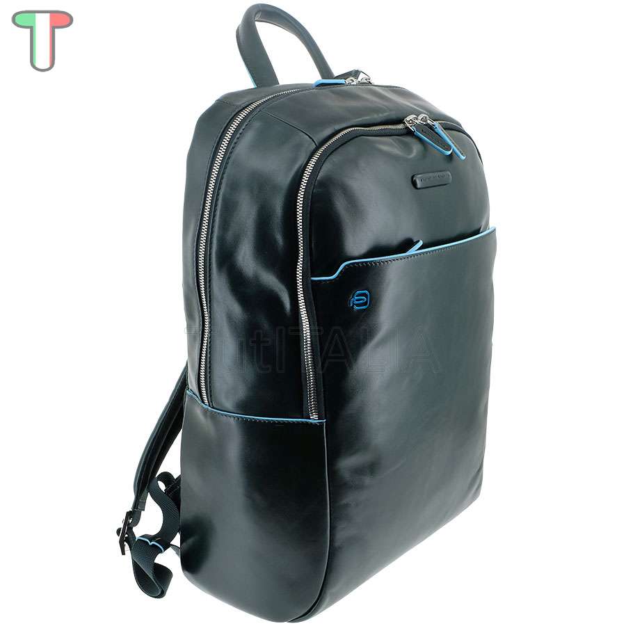 piquadro blue square backpack