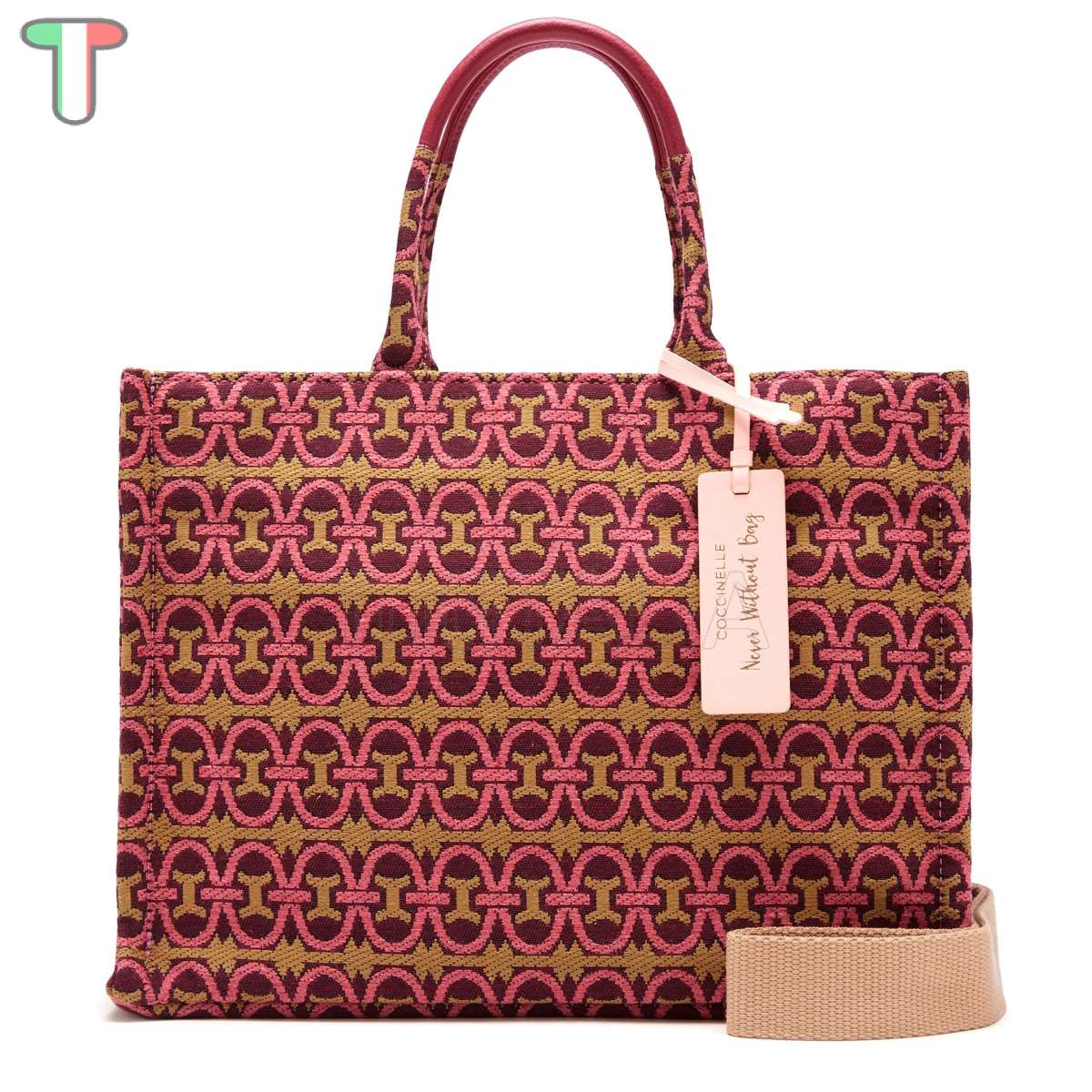 Coccinelle Never Without Bag Monogram Medium Multicolor Pulp P