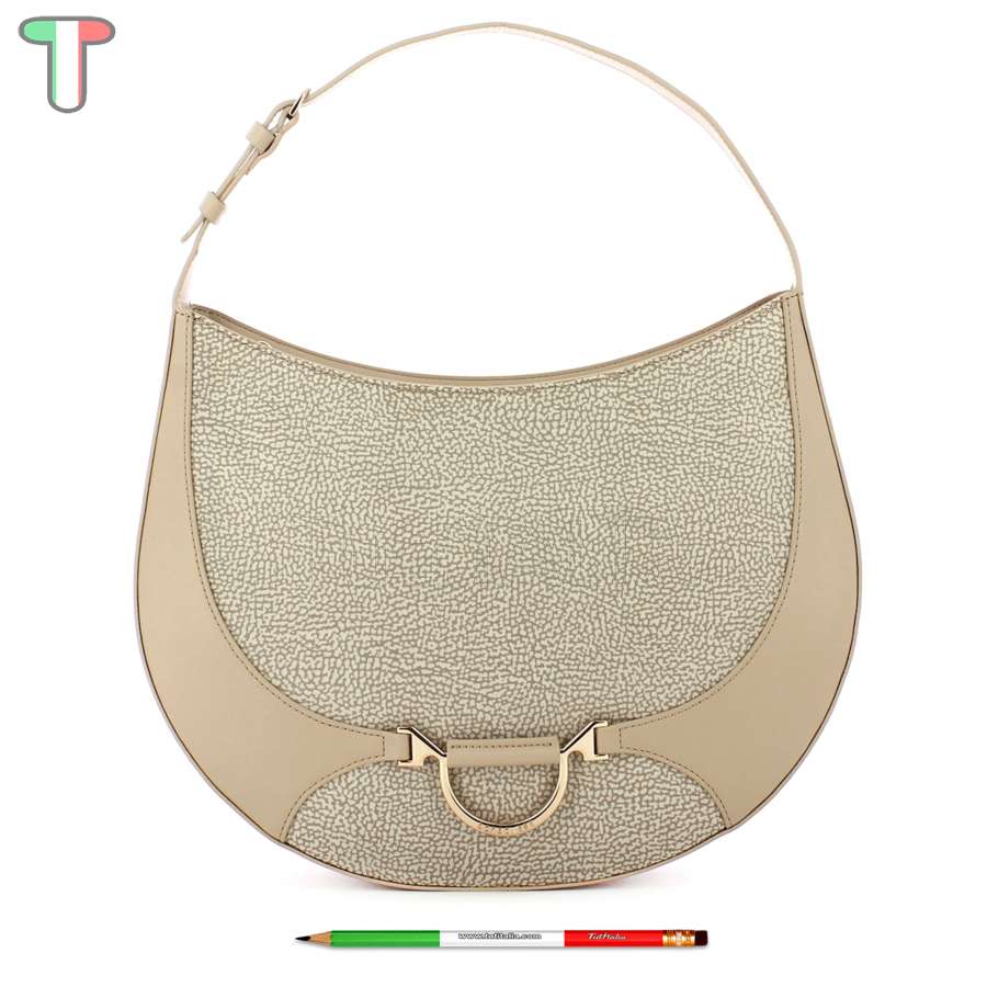 Borbonese Medium Hobo Bag Nylon Jet Op 934489X96X11 - Spedizione Gratuita