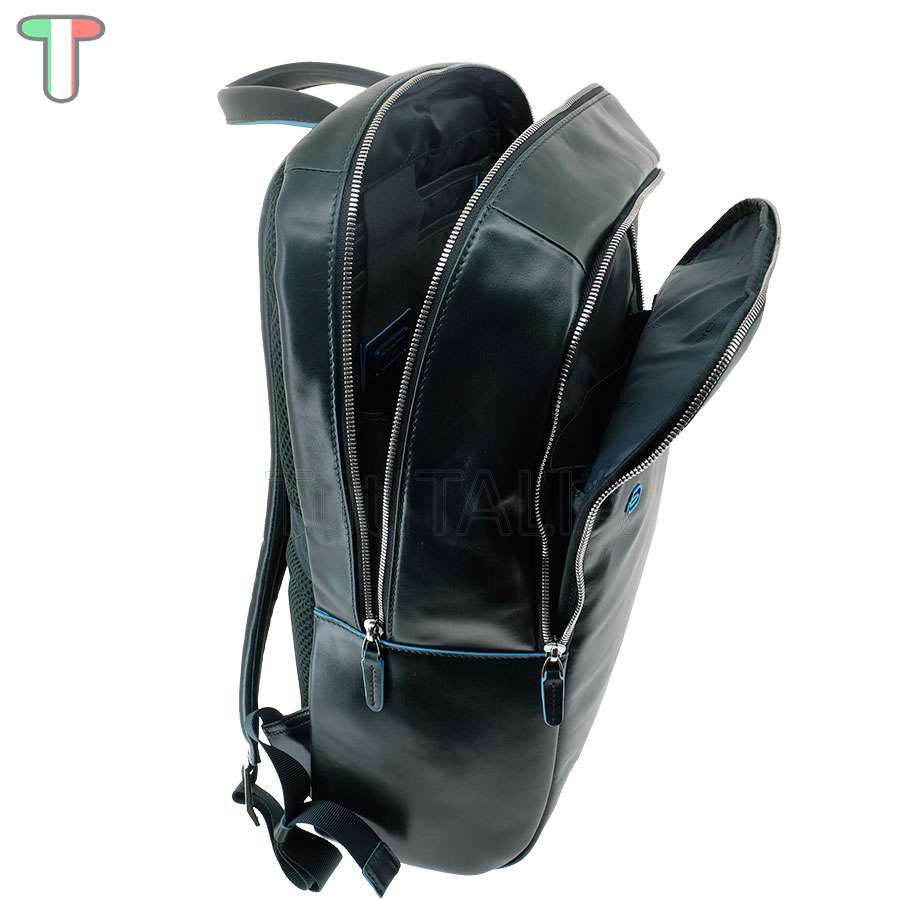 piquadro blue square backpack