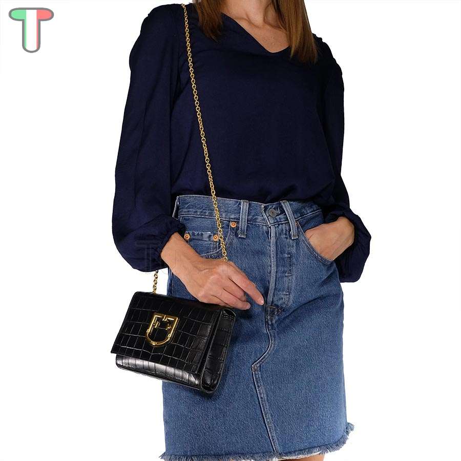 Furla Viva Mini Pochette Nero 1033754 mini crossbody bag TutITALIA