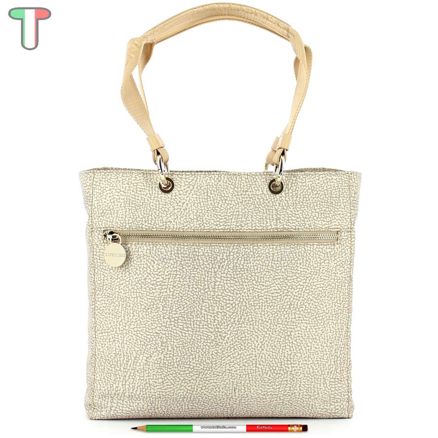 Borbonese Borsa a mano Medium Jet Beige 934765X96V56 handbag | TutITALIA