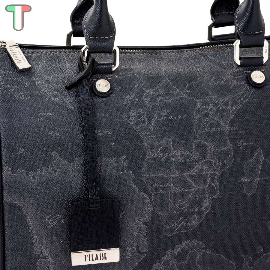 Alviero Martini 1 Classe Bauletto Medio Geo Black CD0806426 0001 bowler bag  | TutITALIA