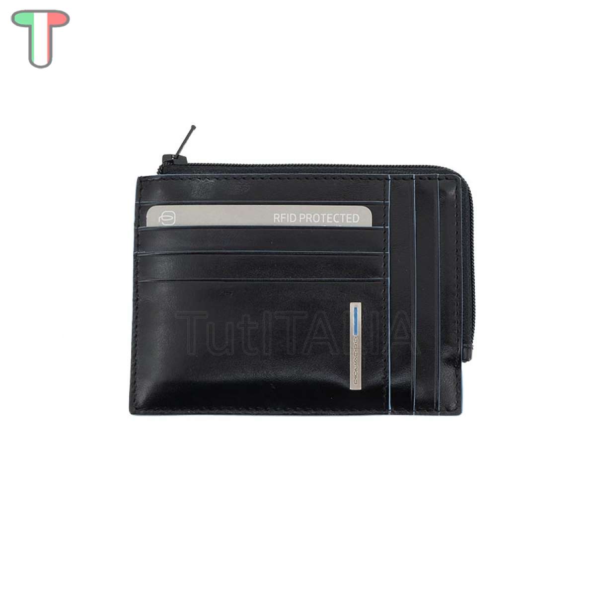 ★極美品★Piquadro Blue Square 本革 iPadスリーブ Piquadro PU2634B2 / N Blue Square coin purse | TutITALIA