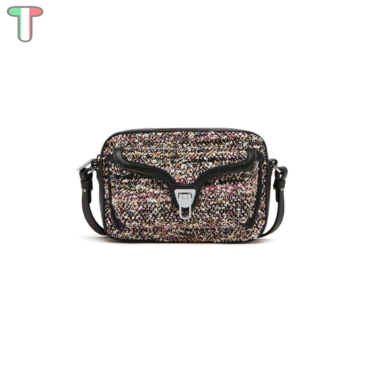 Coccinelle Beat Pixel Bouclè Small Multicolor Pulp Pink/Noir