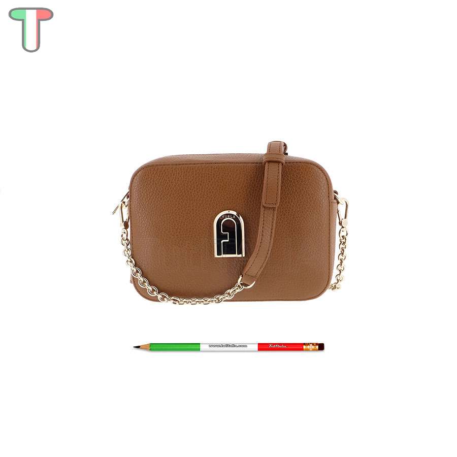 Furla Sleek Mini Crossbody Cognac 2024 www.alhudapk