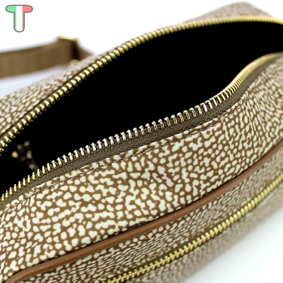 Borbonese Small Jet Camera Bag Beige/Marrone 934115I15994