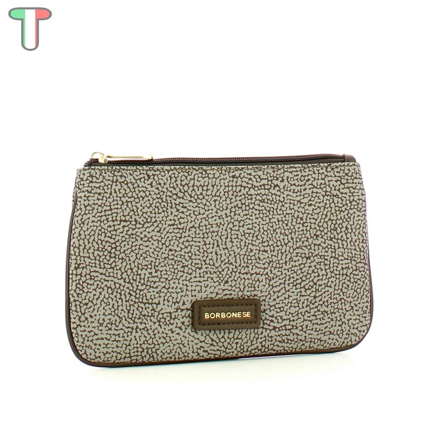 Borbonese Bustina Piatta Tortora/Marrone 220363J47U66