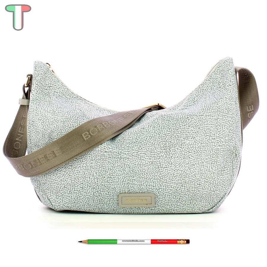 Borbonese Luna Bag Medium Grigio/Chiaro/Grigio 224078J47C08