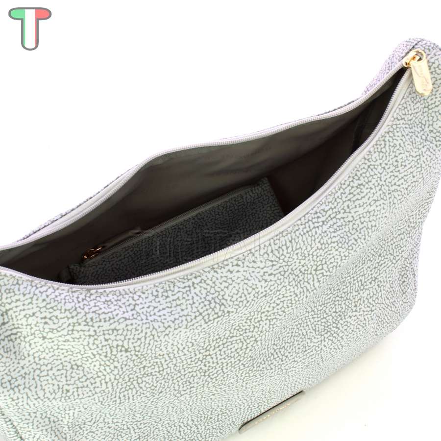 Borbonese Luna Bag Medium Grigio/Chiaro/Grigio 224078J47C08