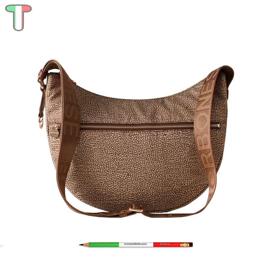 Borbonese Luna Bag Medium Beige/Marrone 934108I15994