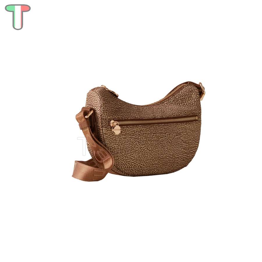 Borbonese Hobo Luna Mini Beige/Marrone 934137I15994