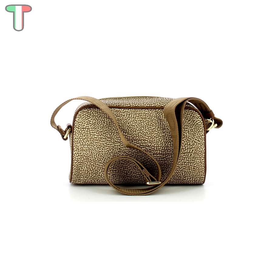 Borbonese Small Jet Camera Bag Beige/Marrone 934115I15994