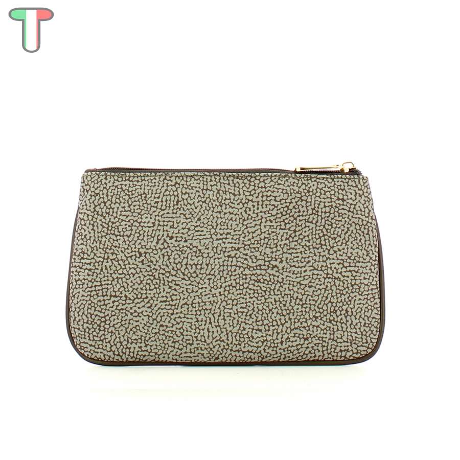 Borbonese Bustina Piatta Tortora/Marrone 220363J47U66