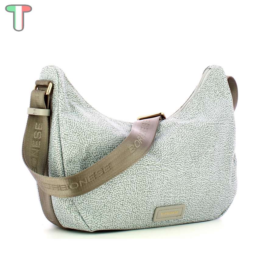 Borbonese Luna Bag Medium Grigio/Chiaro/Grigio 224078J47C08