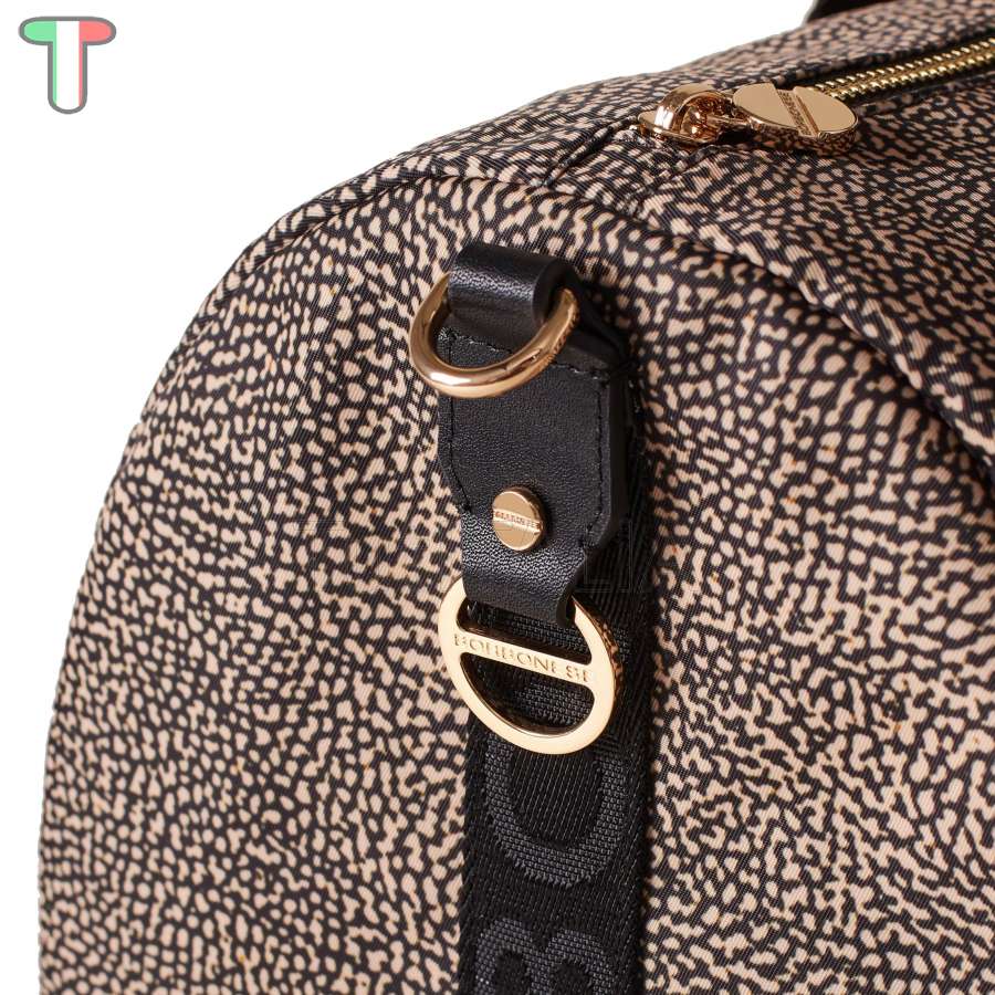 Borbonese Borsone Eco Line Medium OP Naturale/Nero 934132I15X11