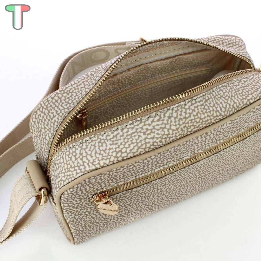Borbonese Small Jet Camera Bag Sabbia 934115I15C75