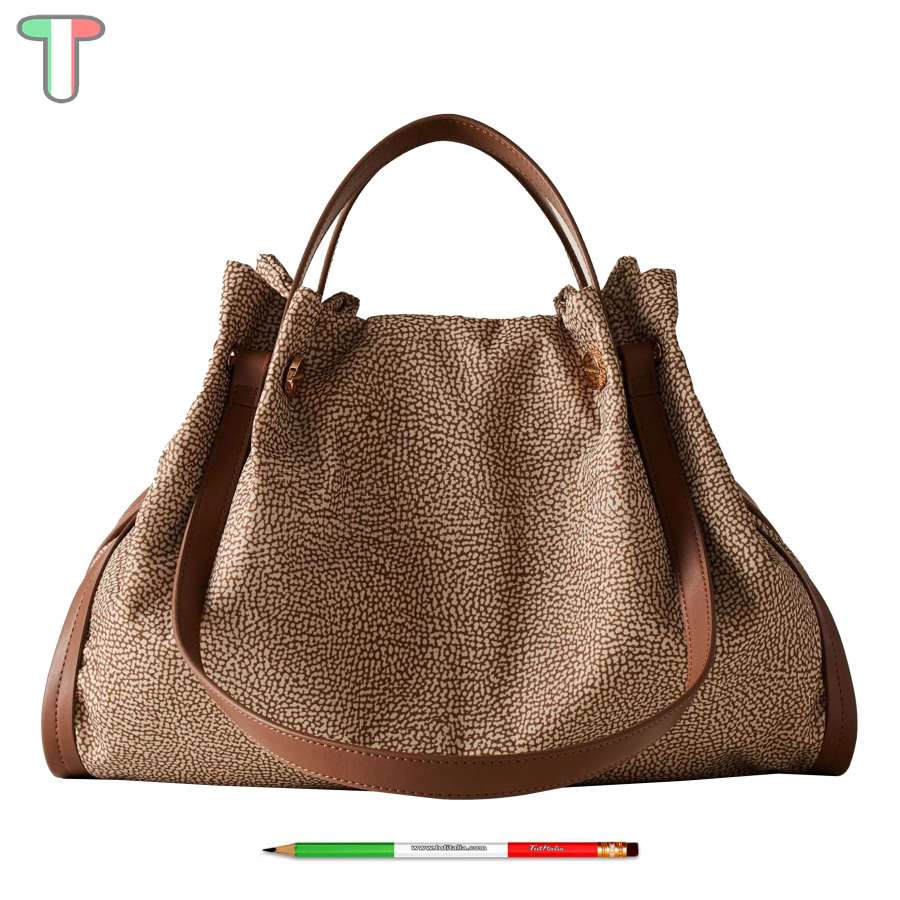 Borbonese Shopper New Orbit Large Beige/Marrone 924177AH1994