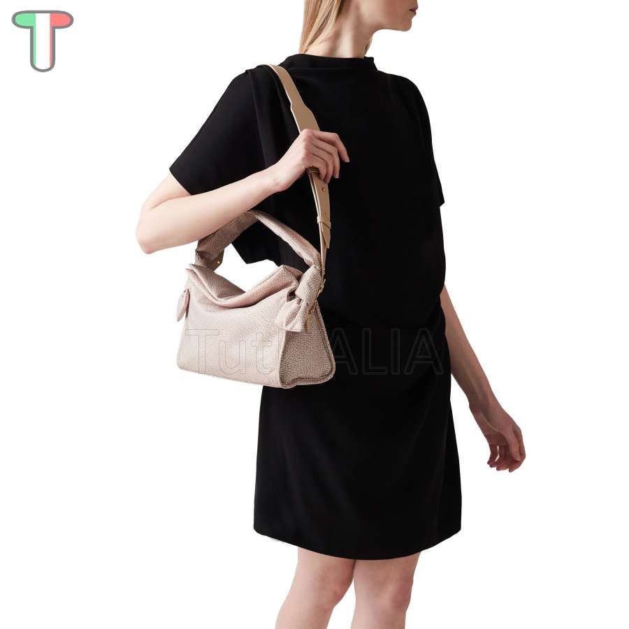 Borbonese Hobo Lover Small Sabbia 933491I15C75