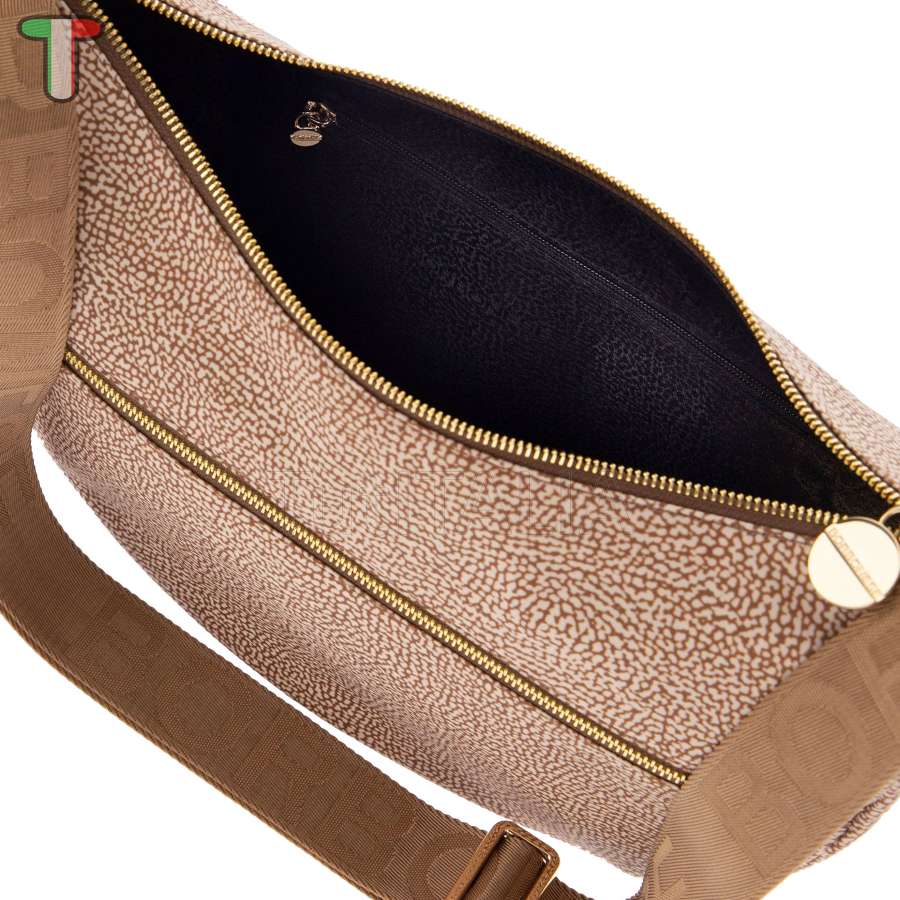 Borbonese Luna Bag Medium Beige/Marrone 934108I15994